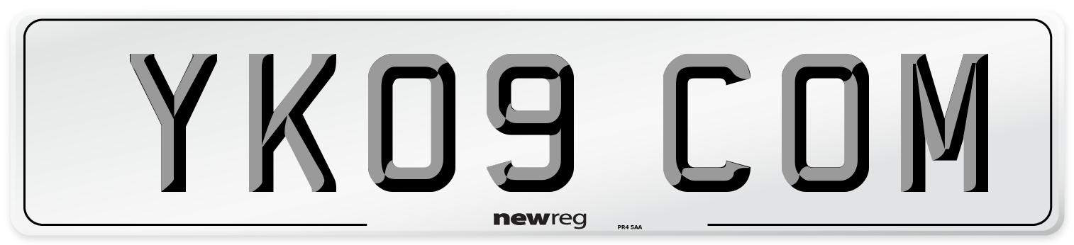 YK09 COM Number Plate from New Reg